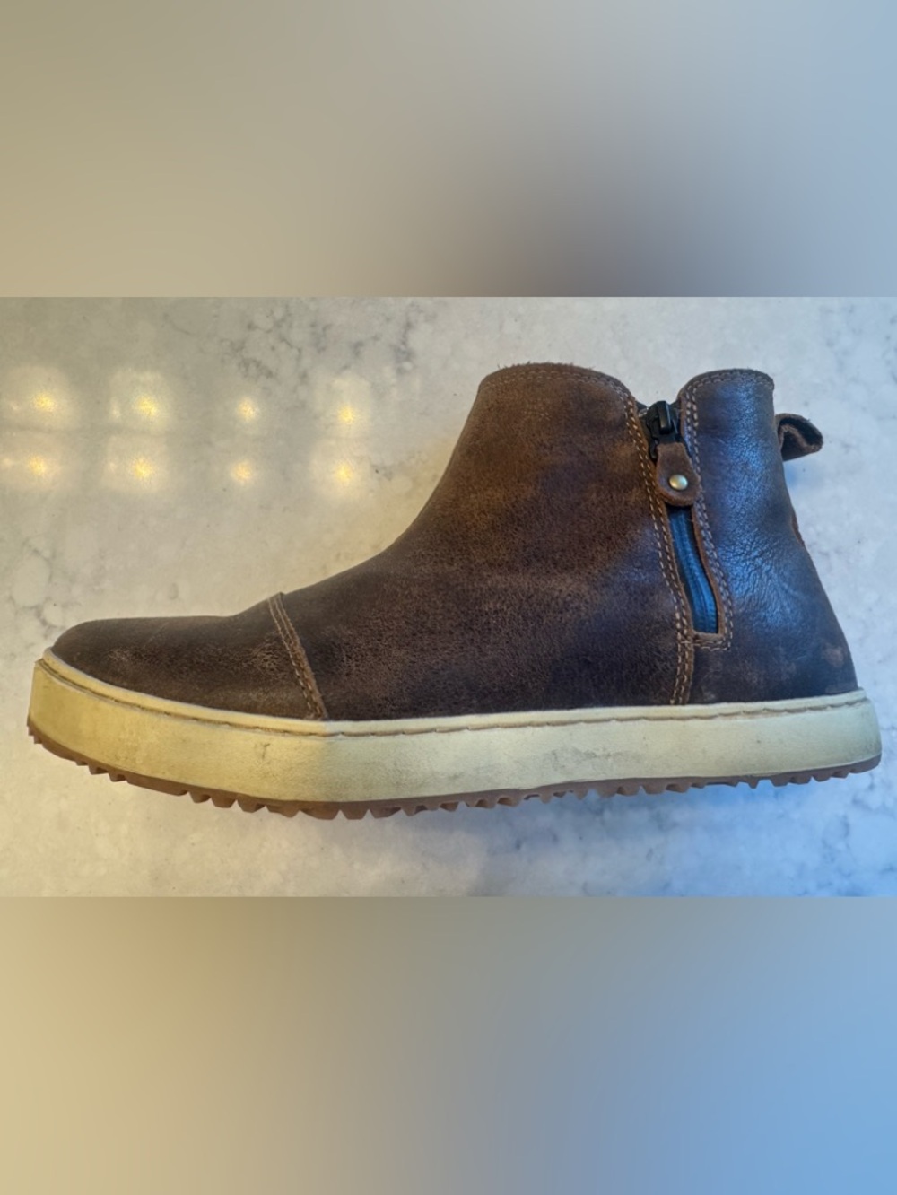 LL Bean Leather Ankle Boot with Zipper, Sz. 10